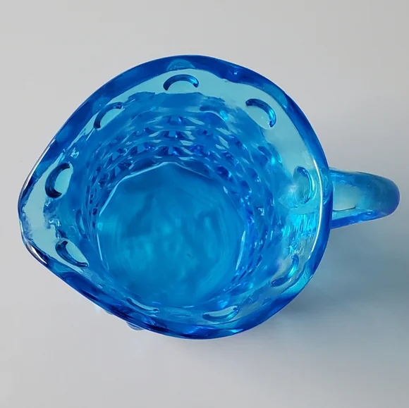 Vntg Blue Hobnail 5oz Pitcher - Picture 6 of 13